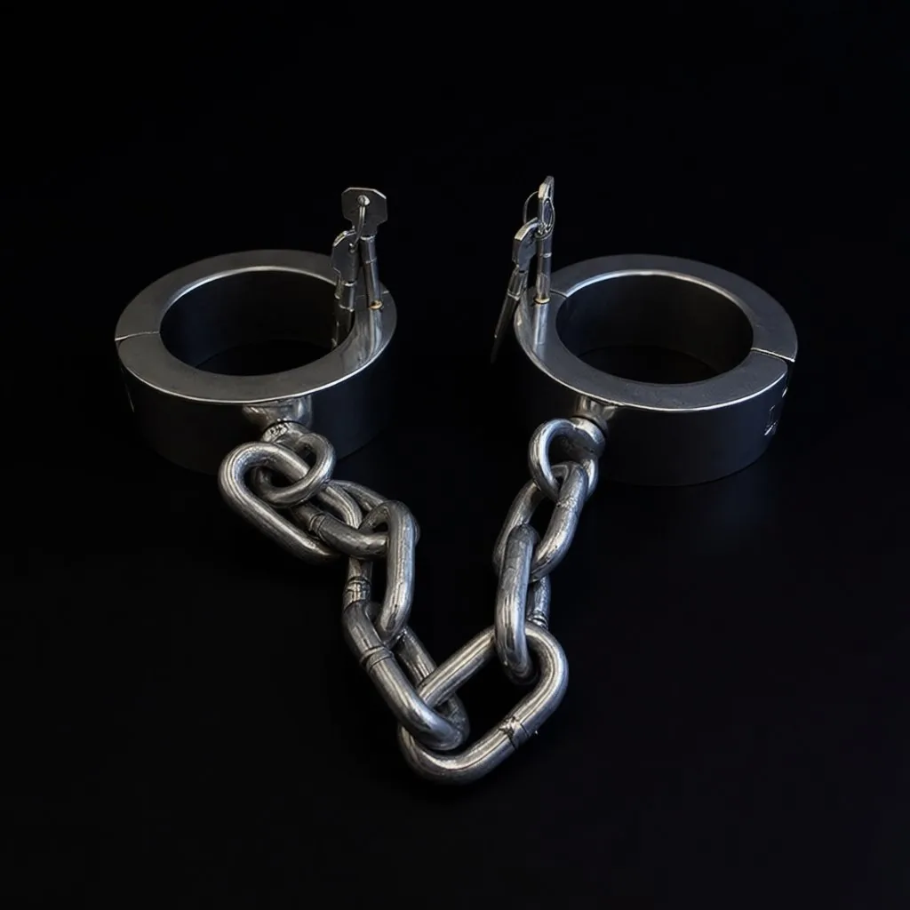 Anvil Extra-Heavy Leg Irons, ankle pair — 304 stainless steel, brushed