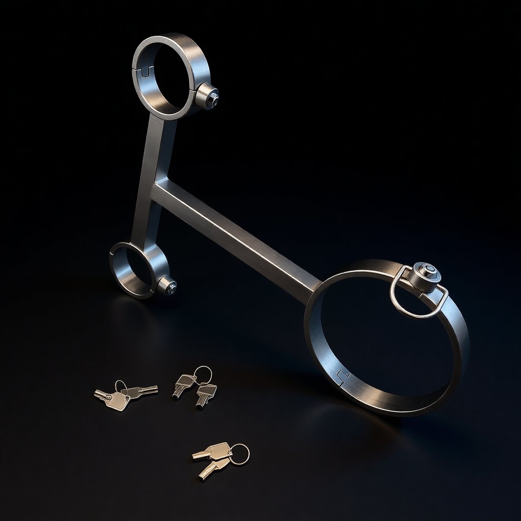 Closed by hand, opened by key.